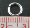 Picture of 500PCs Silver Plated Open Jump Rings 7mm Dia. Findings