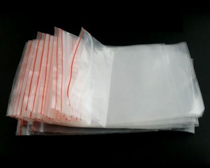 Picture of Plastic Zip Lock Bags Rectangle Transparent (Useable Space: 9cm x 7cm) 7cm x10cm(2 6/8" x3 7/8"), 2500 PCs