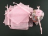 Image de Cadeau de Mariage Sachets en Organza en Organza Rectangle Rose 9cm x 7cm, 5 Pcs