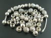 Bild von Acryl European Stil Charm Großlochperlen Mix Formen Antik Silber etwa 11mm x 8mm-14mm x 16mm D., Loch:Ca 4mm-5.8mm, 50 Stücke