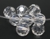 Imagen de Cuentas Flojas Cristal Vidrio de Bola,Facetas Blanco 6mm Diámetro, Agujero: acerca de 1.3mm, 100 Unidades