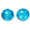 Bild von Blau Crackle Perlen Rund 10mm D., 50 Stücke