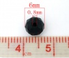 Image de Perles Cristales en Verre Plat-Rond Noir à Facettes 6mm Dia, Taille de Trou: 0.8mm, 100 Pcs