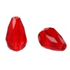 Imagen de Cuentas Flojas Cristal Vidrio de Gota,Facetas Rojo 11mm x 8mm, Agujero: acerca de 1mm, 50 Unidades