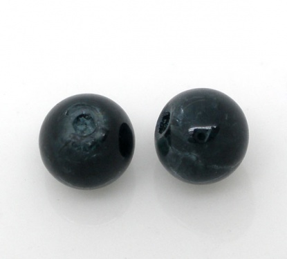 Bild von Schwarz Crackle Perlen Rund 6mm D., 200 Stücke