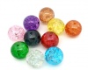 Bild von bunt Crackle Rund Perlen D.10mm, 200 Stücke
