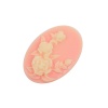 Immagine di Resina Seals Cammeo Ovale Beige come Pesca Rosa 35mm x 26mm, 10 Pz