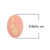 Immagine di Resina Seals Cammeo Ovale Beige come Pesca Rosa 35mm x 26mm, 10 Pz