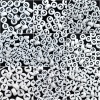Picture of Acrylic Spacer Beads Round White Alphabet/ Letter "N" About 7mm Dia, Hole: Approx 1mm, 500 PCs