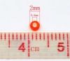 10/0 丸小ビーズ ガラス シードビーズ  オレンジ インラインシルバー 約 2mm 直径、 穴：約 0.6mm、 40 グラム の画像