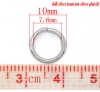Picture of 304 Stainless Steel Opened Jump Rings Findings Round Silver Tone 10mm( 3/8") Dia, 200 PCs