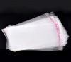 Image de Sachet Pochette Autocollant en Plastique Rectangle Transparent (Espace Utilisable: 13.5x10cm) 16cm x 10cm, 30 PCs