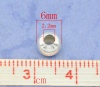 Imagen de Cuentas Espaciador Zamak Bola,Chapado en plata 6mm Diámetro, Agujero: acerca de 2.2mm, 200 Unidades