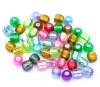 Picture of Acrylic Spacer Beads Cylinder At Random About 7mm x 7mm, Hole: Approx 3.3mm, 300 PCs