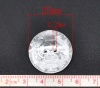 Immagine di Acrilato Bottone da Cucire ScrapbookBottone Tondo Trasparente Due Fori Modello Disegno 25mm Dia, 30 Pz