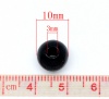 ウッド スペーサ ビーズ 円形 黒 約 10mm x 9mm、 穴：約 3mm、 200 個 の画像