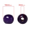 Picture of Wood Spacer Beads Round Violet About 10mm x 9mm, Hole: Approx 3mm, 200 PCs