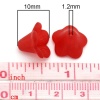 Picture of Frosted Acrylic Beads Lucite Lily Flower At Random About 14mm x 10mm, Hole: Approx 1.2mm, 200 PCs