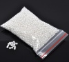 Picture of ABS Imitation Pearl Bubblegum Beads Ball White About 4mm Dia, Hole: Approx 1mm, 2000 PCs