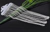Picture of Link Cable Chain Necklace Silver Plated 45.6cm(18") long, Chain Size: 3x2mm(1/8"x1/8"), 12 PCs