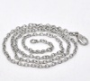 Bild von Halskette Gliederkette Silberfarbe 45.6cm lang, Kettengröße: 3.5mmx2.5mm, 12 Steifen