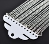 Immagine di Lega di Ferro Collana Argento Placcato Catena a Maglia Aperta lunghezza:45.6cm Dimensione della Catena: 3x2mm 12 Pz