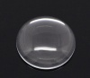 Picture of Transparent Glass Dome Seals Cabochons Round Flatback Clear 25mm(1") Dia, 10 PCs