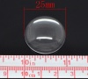 Picture of Transparent Glass Dome Seals Cabochons Round Flatback Clear 25mm(1") Dia, 10 PCs