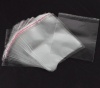 プラスチック製 接着ポリ袋 長方形 透明 (使用可能なスペース：17.5x16cm) 20mm x16mm 20 個 の画像