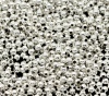 Image de Perle en Alliage de Fer Perles de Rocailles Balle Argenté 2mm Dia, Taille de Trou: 1mm, 350 PCs