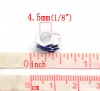 Bild von Zinklegierung European Stil Charm Großlochperlen Bärentatze Versilbert Fußspur Geschnitzt Dunkelblau Emaille etwa 11mm x 10mm, Loch:Ca 4.5mm, 1 Stück