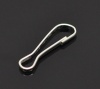 Picture of Iron Based Alloy Lanyard Snap Hook Clips Silver Plated 23mm( 7/8") x 9mm( 3/8"), 200 PCs