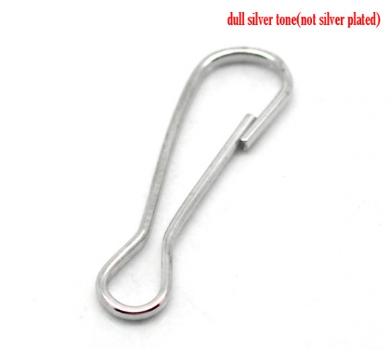 Picture of Iron Based Alloy Lanyard Snap Hook Clips Silver Tone 23mm x7mm( 7/8" x 2/8"), 200 PCs