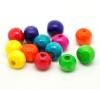 Bild von Holz Zwischenperlen Spacer Perlen Perlen Rund Mix Farben 8mm x 6mm, Loch: 2.1mm, 1000 Stücke