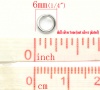 Immagine di Acciaio Inossidabile Anello Aperto Anelli Aperti Tondo Tono Argento 6mm Dia, 500 Pz
