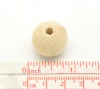 ウッド スペーサ ビーズ 円形 自然な色 約 20-19mm直径、 穴：約 5.5mm-3.8mm、 500 個 の画像