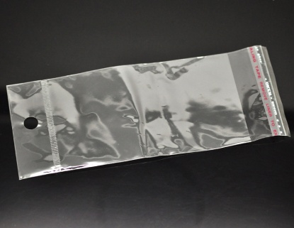 プラスチック製 接着ポリ袋 長方形 透明 (使用可能なスペース：10.5x6cm) 15cm x 6cm、 200 PCs の画像
