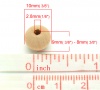 Bild von Holz Perlen Rund Naturfarben 10mm D.,Loch:ca. 2.8mm, 300 Stück
