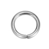 Picture of 304 Stainless Steel Opened Jump Rings Findings Round Silver Tone 6mm( 2/8") Dia, 1000 PCs