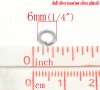 Picture of 304 Stainless Steel Opened Jump Rings Findings Round Silver Tone 6mm( 2/8") Dia, 1000 PCs