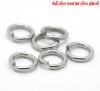 Picture of 304 Stainless Steel Opened Jump Rings Findings Round Silver Tone 7mm( 2/8") Dia, 500 PCs