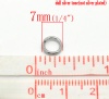 Picture of 304 Stainless Steel Opened Jump Rings Findings Round Silver Tone 7mm( 2/8") Dia, 500 PCs