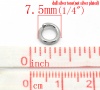 304ステンレス鋼 丸カン 円形 シルバートーン 7.5mm直径、 300 個 の画像
