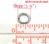 Picture of 304 Stainless Steel Opened Jump Rings Findings Round Silver Tone 9mm( 3/8") Dia, 200 PCs