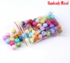 Picture of Acrylic Opaque Bubblegum Beads Ball At Random Matte About 8mm Dia, Hole: Approx 1.8mm, 300 PCs