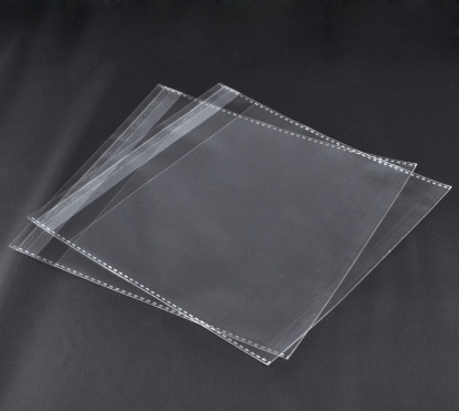 プラスチック製 接着ポリ袋 長方形 透明 (使用可能なスペース：22x17cm) 22cm x 20cm、 50 PCs の画像