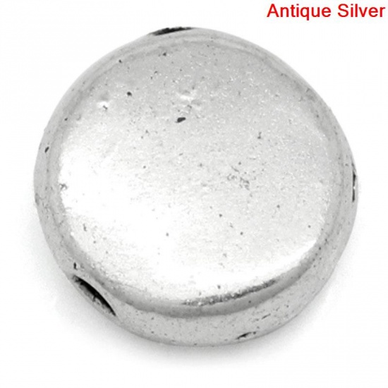 Picture of Spacer Beads Flat Round Antique Silver 7mm Dia,100PCs