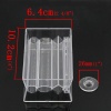 Bild von Plastik Perlen Sortierbox Rechteck Transparent für Herstellung Polymer Ton Perlen 10.2cmx6.4cmx1.9cm, 2 Sets