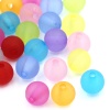 Picture of Acrylic Bubblegum Beads Ball At Random Frosted About 6mm Dia, Hole: Approx 1mm, 1000 PCs