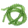 Immagine di Vetro Sciolto Perline Palla Verde Circa 8mm Dia, Foro: Circa 1mm, lunghezza:31.5cm 5 Fili （Circa42 Pezzi/Treccia)